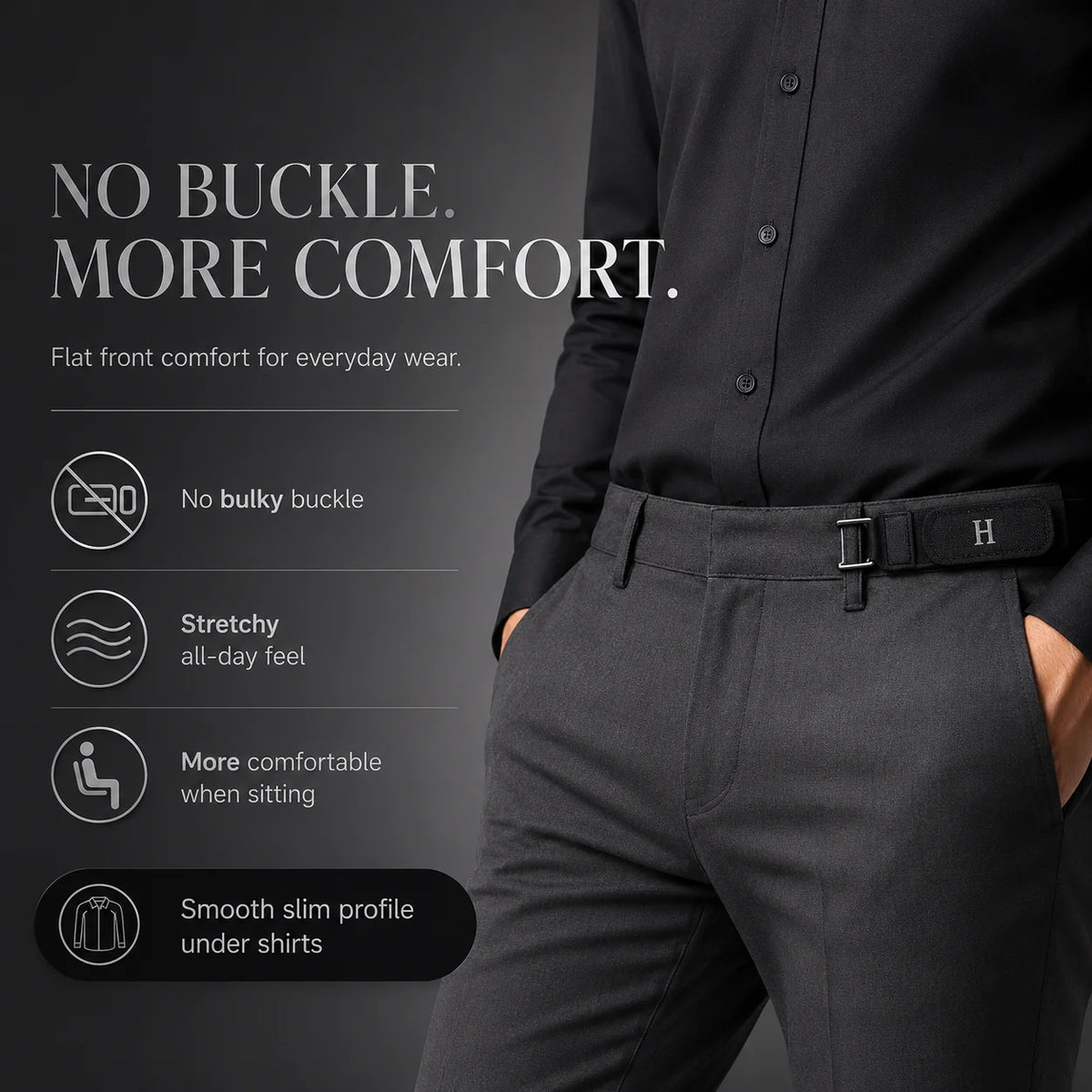 FlexiFit™ Buckleless Belt | No-Buckle Elastic Waist Belt for Men & Women | BUY 1 GET 1 FREE !!