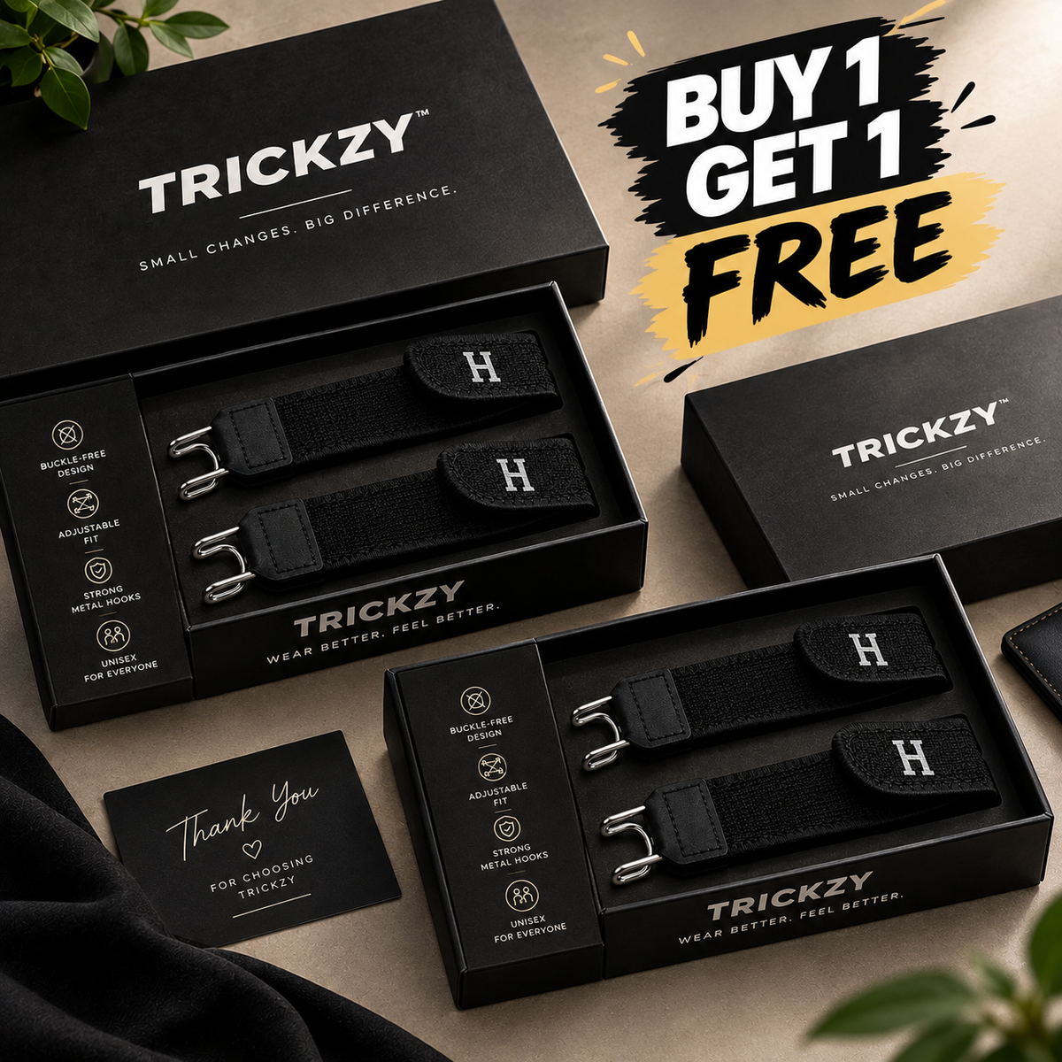 FlexiFit™ Buckleless Belt | No-Buckle Elastic Waist Belt for Men & Women | BUY 1 GET 1 FREE !!