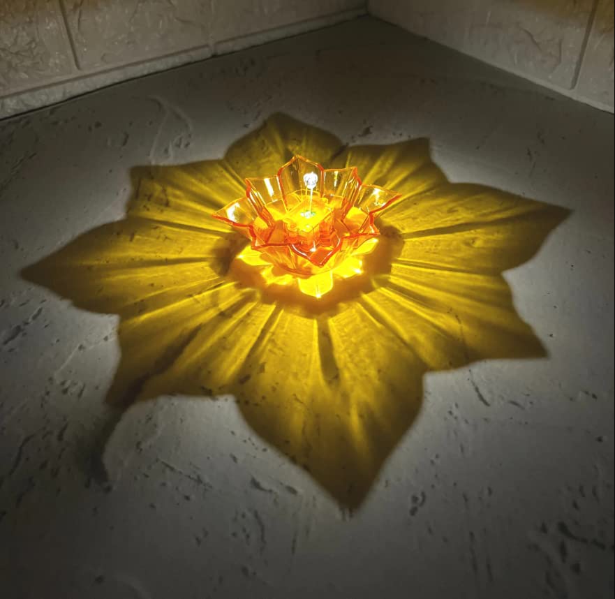 Lotus 3D Reflect Diya Set of 12 | Colorful Decorative Diyas for Festivals & Home Decor