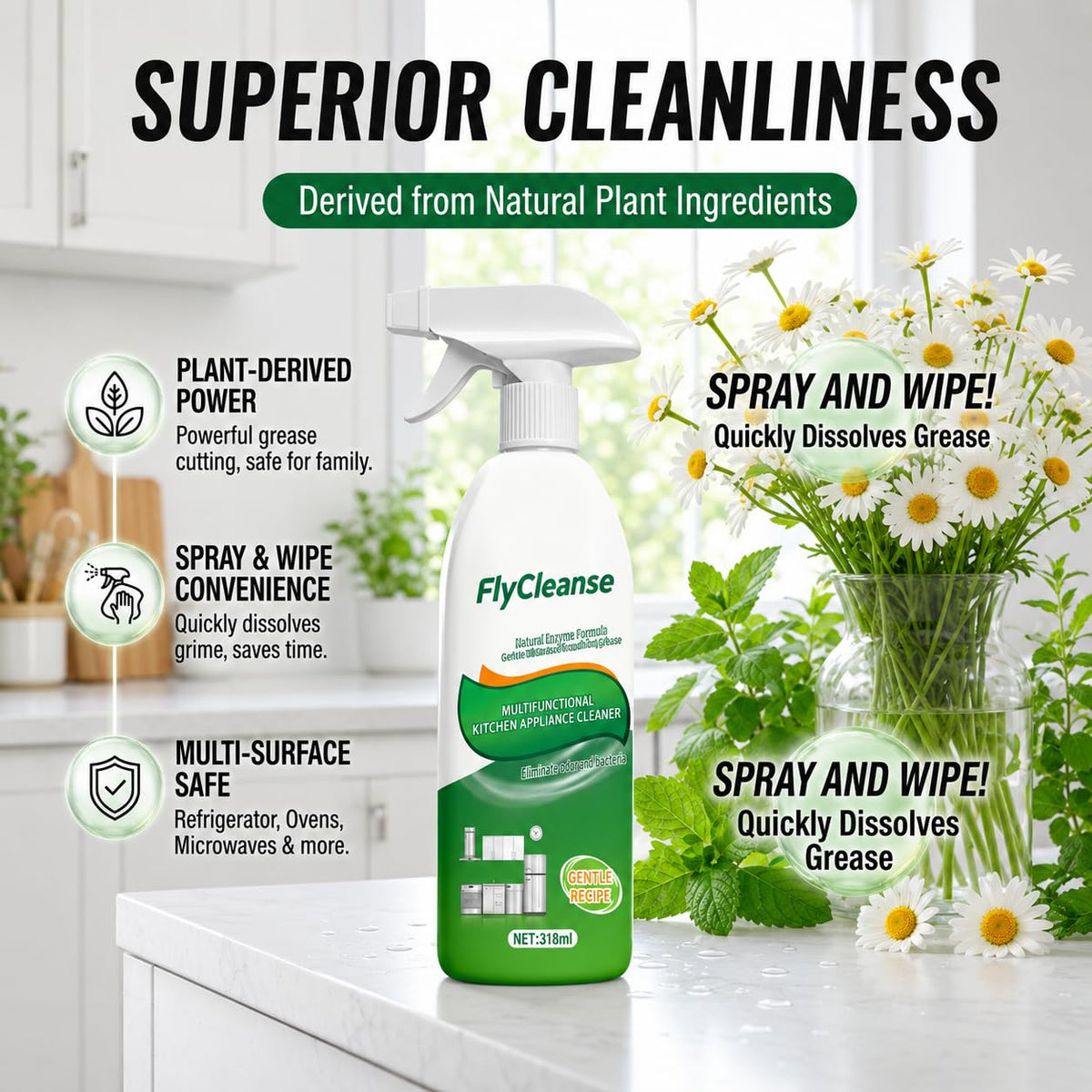 Fly Cleanse Kitchen Cleaner Spray (BUY 1 GET 1 FREE!!)
